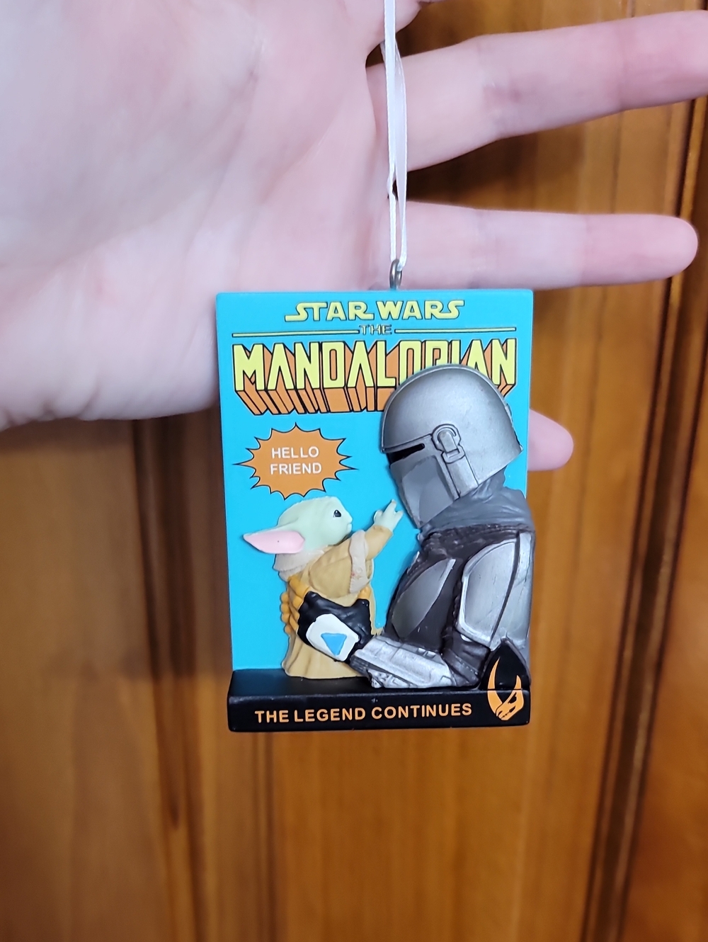 The Mandalorian & Grogu Silver Ornament - Star Wars